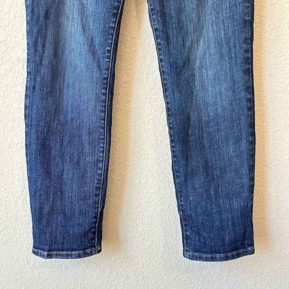 ELSE Mid-Rise Cropped Skinny Jeans in Blue - Picture 5 of 14